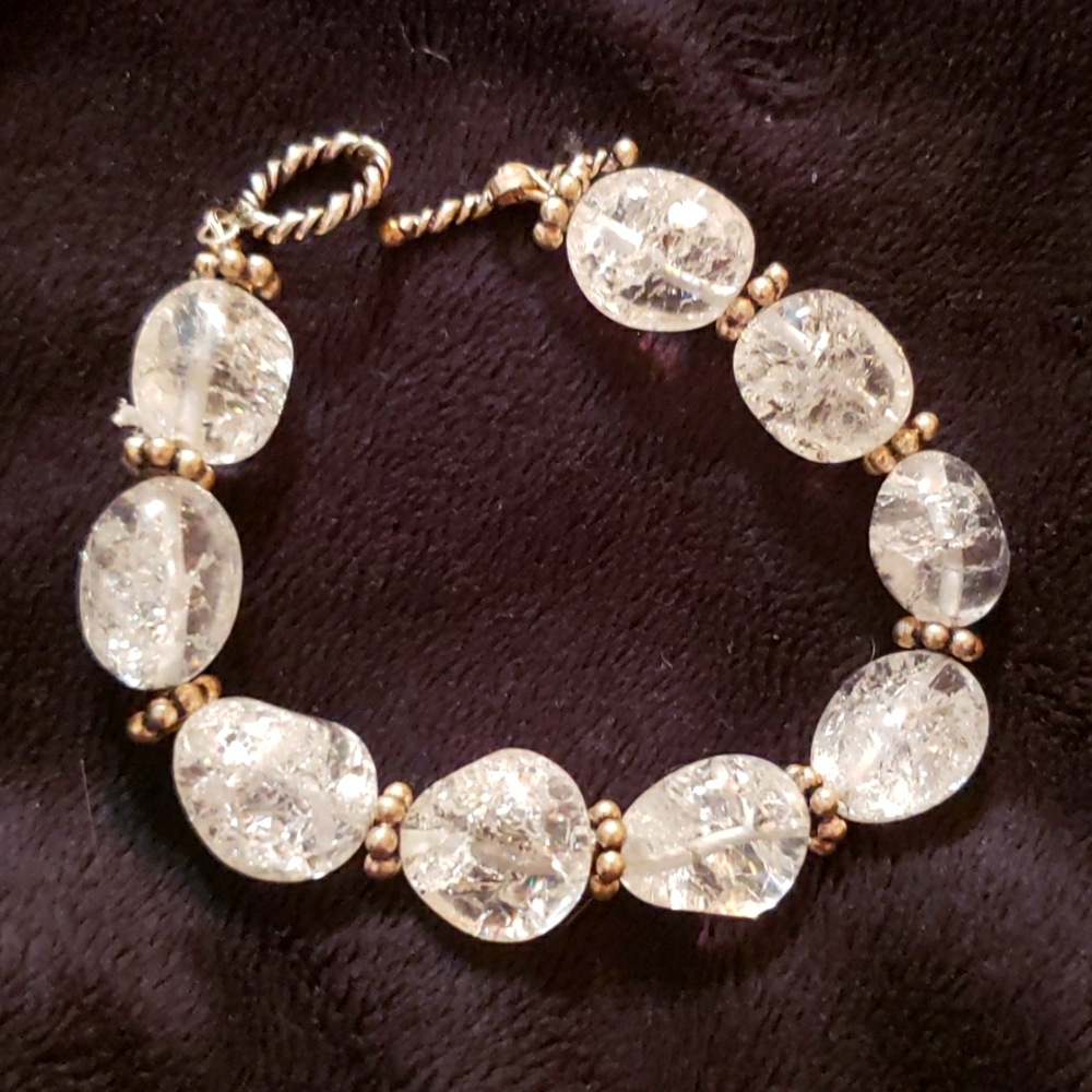 Crackle quartz bracelet